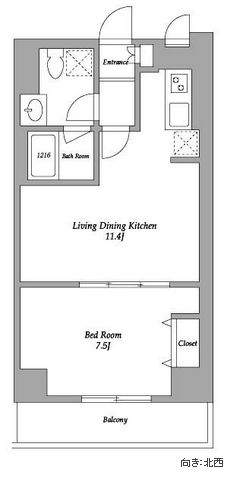 エスティメゾン東新宿 311 間取り図