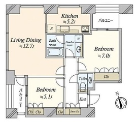 虎ノ門タワーズレジデンス 3階 間取り図