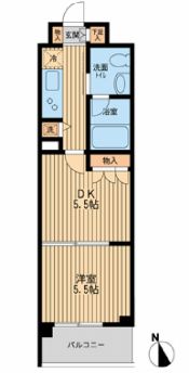 コンフォリア大森鹿島 201 間取り図
