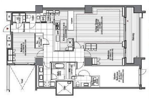 フォレストテラス鳥居坂 308 間取り図