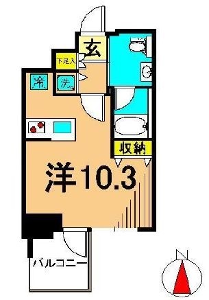 プライマル大井仙台坂 402 間取り図