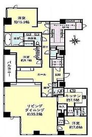 シティタワー高輪 34階 間取り図