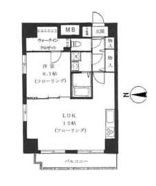 アールミュゼ南麻布 202 間取り図