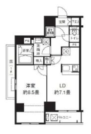 リージア西新宿 204 間取り図