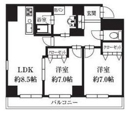 HF銀座レジデンスイースト2 306 間取り図