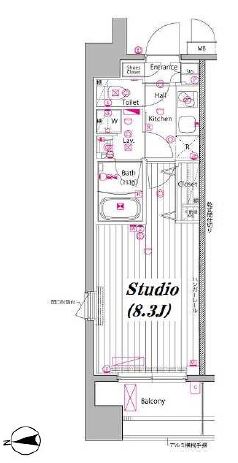 ガーラ・プレシャス東麻布 5階 間取り図