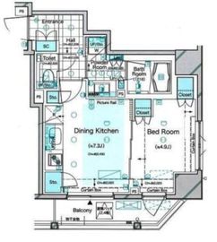 ドゥーエ三田 402 間取り図