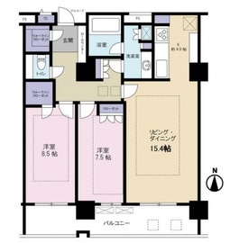 コスモポリス品川 23階 間取り図