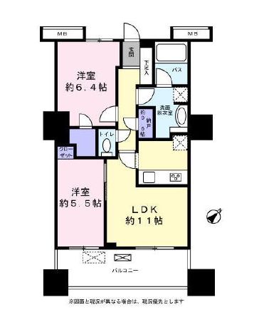 プラウドシティ蒲田 8階 間取り図