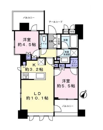 ジオ赤坂丹後町 6階 間取り図