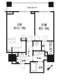 シティタワー高輪 8階 間取り図