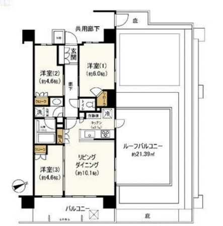 パークホームズ清澄白河 5階 間取り図