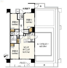 パークホームズ清澄白河 5階 間取り図