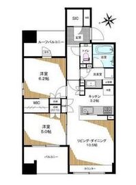 クレヴィア東京八丁堀湊ザ・レジデンス 12階 間取り図