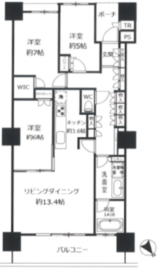 シティタワー品川 28階 間取り図