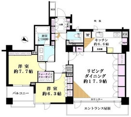 パークハウス南平台コートレジデンス 3階 間取り図