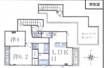 トムズ南青山 501 間取り図