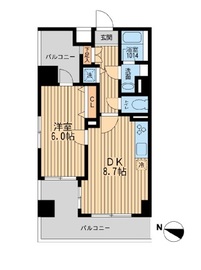 KDXレジデンス幡ヶ谷 209 間取り図