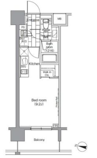 パークハビオ恵比寿 503 間取り図