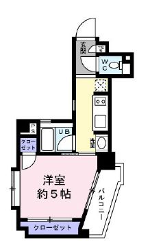 レジディア恵比寿3 206 間取り図
