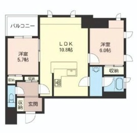 パークホームズ南麻布ザレジデンス 701 間取り図