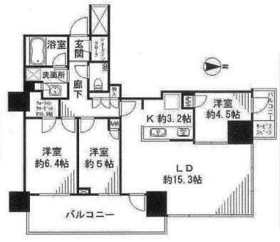 浅草タワー 21階 間取り図