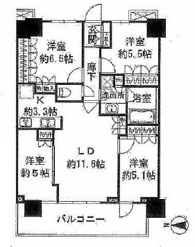 浅草タワー 14階 間取り図