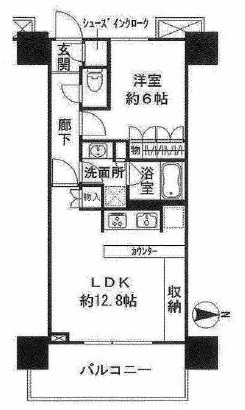 浅草タワー 10階 間取り図