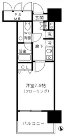 フォンテーヌ芝浦 1203 間取り図