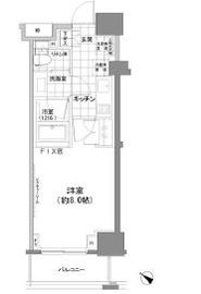 パークハビオ人形町 604 間取り図