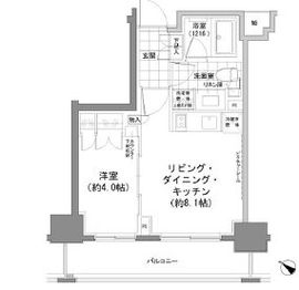 パークハビオ人形町 1005 間取り図