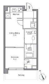 レジディア赤坂 203 間取り図