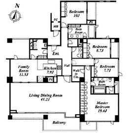 ザ・マーク南麻布 301 間取り図