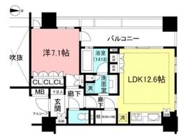 オーベル代々木公園 5階 間取り図