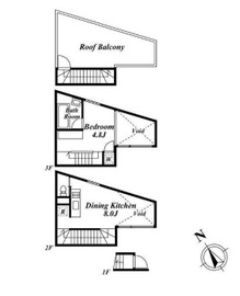 サンフェル神宮前 208 間取り図