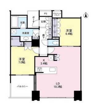 ワールドシティタワーズ キャピタルタワー 29階 間取り図