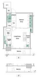 パークアクシス豊洲キャナル 1817 間取り図