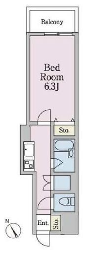 エスティメゾン神田 702 間取り図
