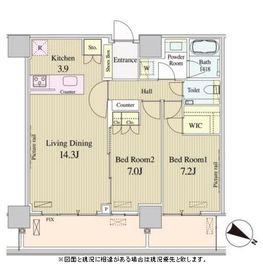 ルミレイス豊洲 1705 間取り図