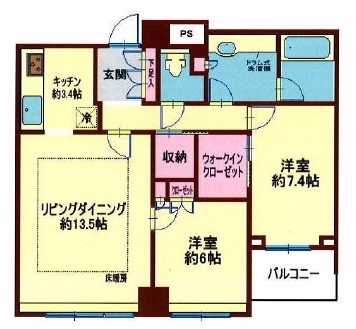 高輪ザ・レジデンス テラス棟 3階 間取り図