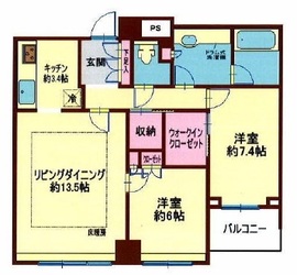 高輪ザ・レジデンス テラス棟 3階 間取り図