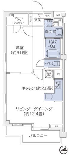 代官山BLESS鉢山 103 間取り図