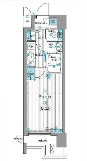 グランド・ガーラ銀座 5階 間取り図