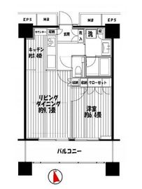 アウルタワー 23階 間取り図