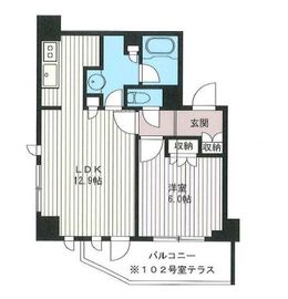 エスティメゾン北新宿 102 間取り図