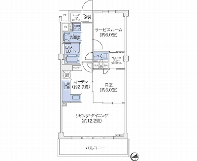 代官山BLESS鉢山 303 間取り図