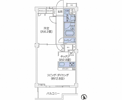 代官山BLESS鉢山 306 間取り図