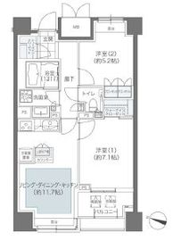 メゾンカルム本郷 1403 間取り図