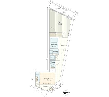 カスタリア祐天寺 303 間取り図