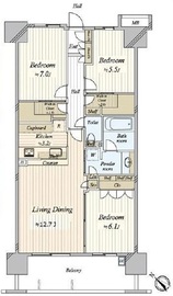 スターコート豊洲 8階 間取り図